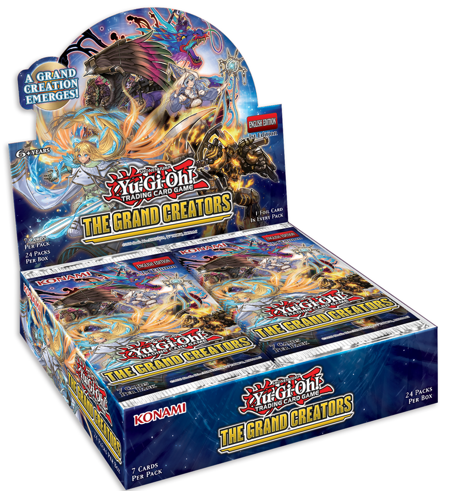 Yu-Gi-Oh! The Grand Creators booster box, 24 packs, English Edition 1st Edition