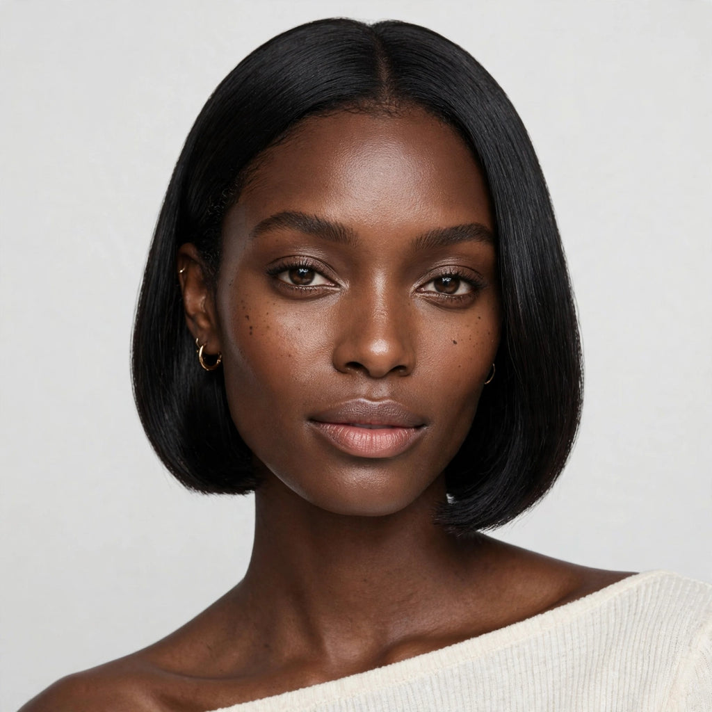 AI model wearing Silk Press Bob — BG Hair Pack Vol. 1