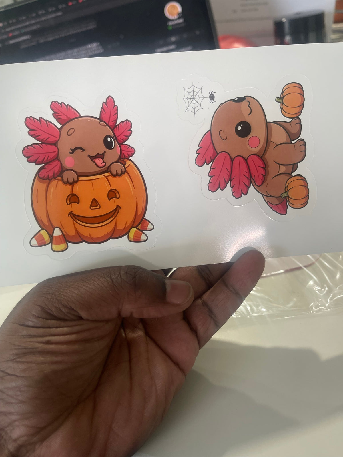 First sheets off our PixCut — Halloween Pico stickers, printed laminated and contour-cut in-house